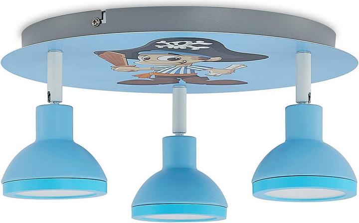 Produktbild Lindby Roxas Kinderzimmer-Deckenleuchte, Pirat (400 lm, GU10)