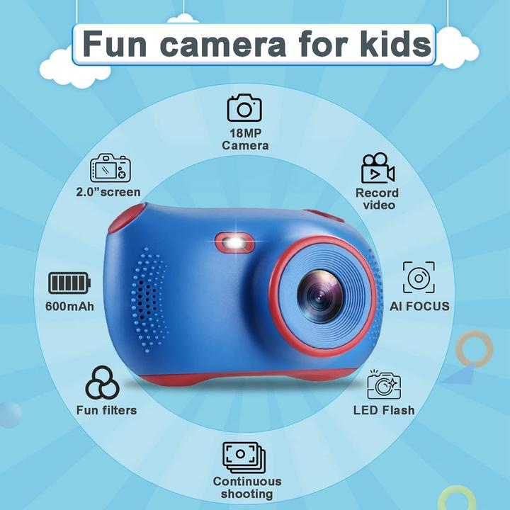 Produktbild Supbro Kinder-Digitalkamera mit Selfie-Funktion (inkl. 32GB Karte)