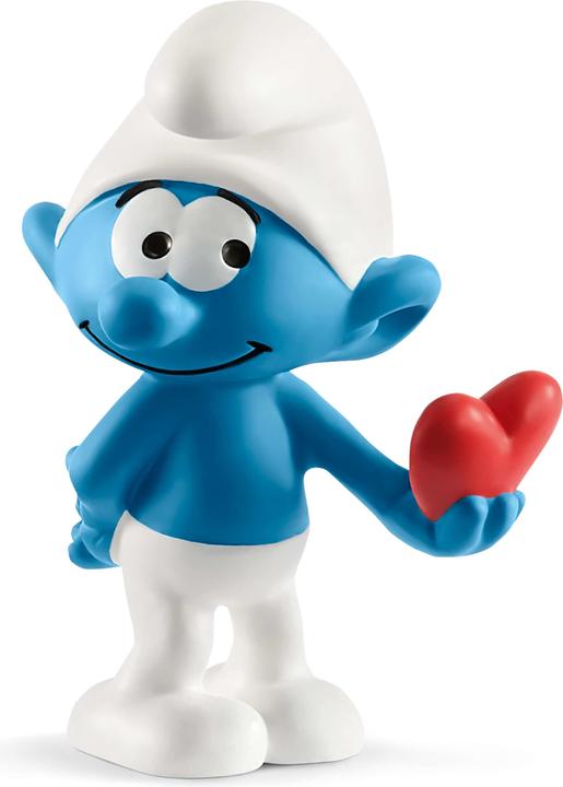 Actual product image Schleich Smurf with heart