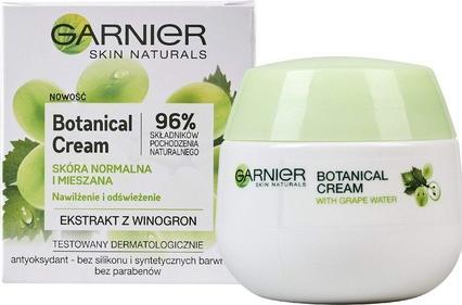 Garnier Crema Botanica Crema Idratante Per Pelli Normali E Miste Estratto D'Uva 50Ml (50 ml, Crema 24h)