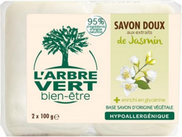 Produktbild L'arbre vert Öko Seife mit Bio Jasmin Extrakten 2x100g (Hartseife)