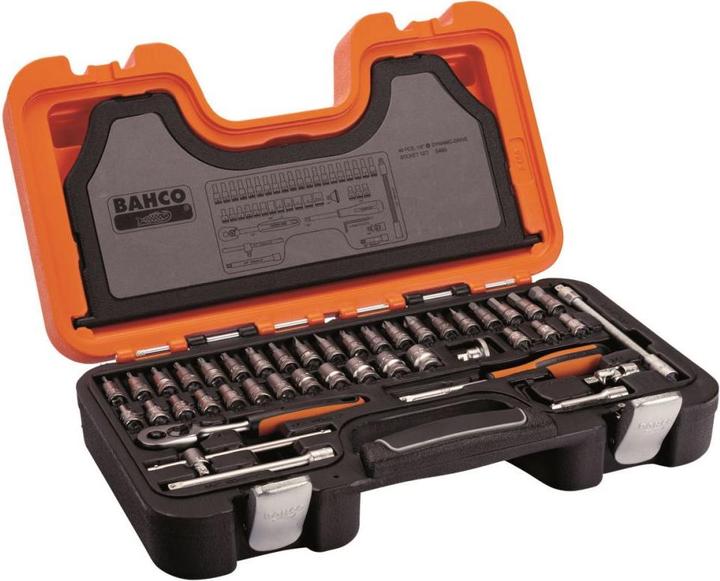 Actual product image Bahco 1/4"-Steckschlüssel-Satz, metrisch, Sechskant, inklusive Schraubendreher-Einsätzen - 46-teilig (13 mm)