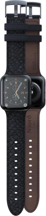 Image du produit Njord Bracelet en cuir de saumon Vindur Watch Strap for Apple Watch 44/45mm (45 mm, Cuir végétalien, Fermeture en acier inoxydable, Cuir de saumon)