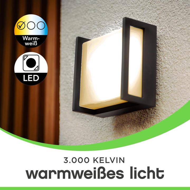 Produktbild Lutec LEDAussenwandleuchte QUBO (650 lm, IP54)