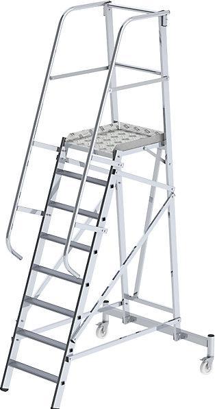 Image du produit eurokraft pro échelle à plate-forme en aluminium (Échelle à plate-forme, 146 cm)