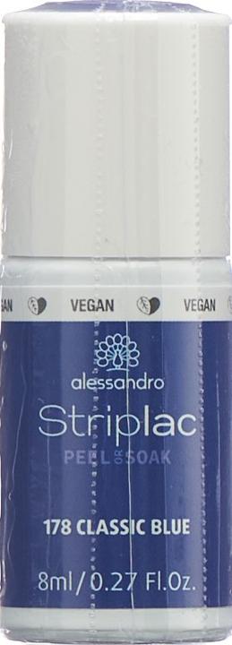 Produktbild Alessandro Striplac Peel or Soak Classic blue 8 ml (178 Classic Blue, UV-Gel Lack)