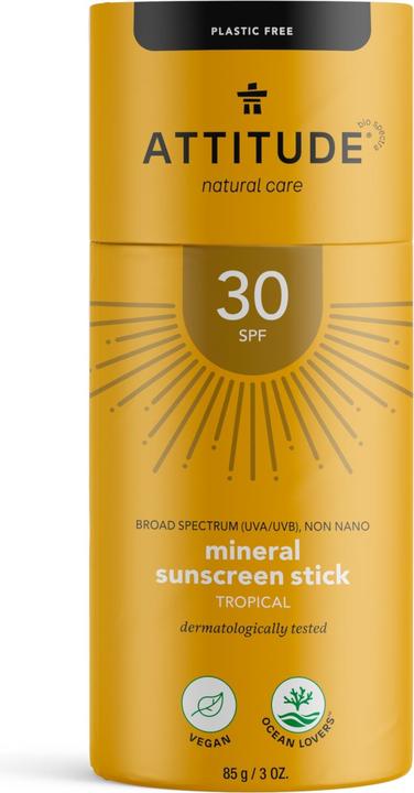 Produktbild Attitude Stift Tropical (Sonnencreme, SPF 30, 85 ml, 120 g)