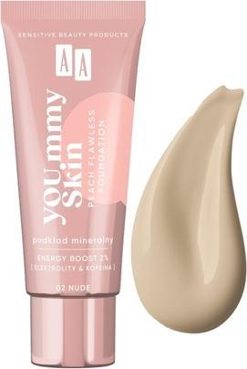 Oceanic Aa Yoummy Skin Peach Flawless Foundation Mineral Foundation Adding Shine 02 Nude 30Ml (02 Nude)