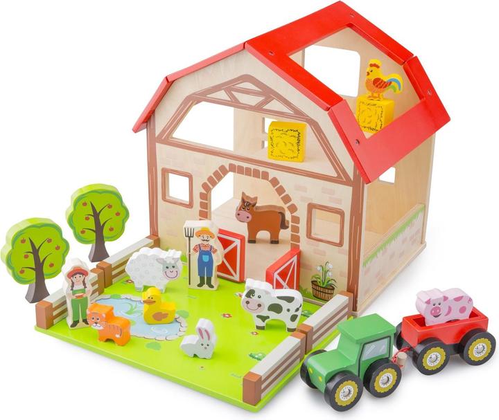 Produktbild New Classic Toys Hölzernes Bauernhaus-Spielset