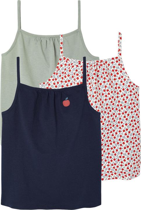 Vertbaudet 3er-Pack Mädchen Trägertops BASIC (140)