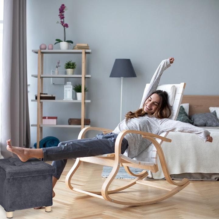 Image du produit Relaxdays Tabouret en velours