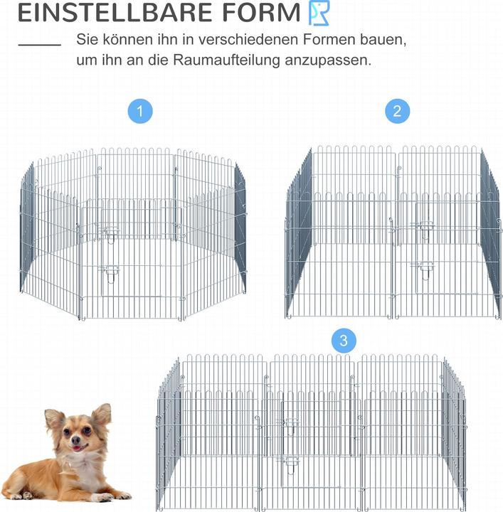Actual product image PawHut Free run enclosure as 8-piece puppy run