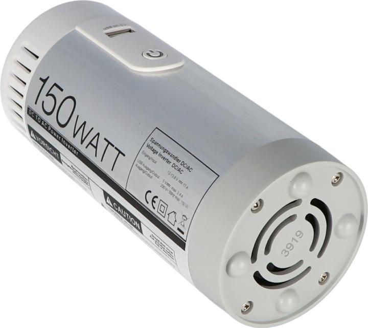Produktbild Goobay KFZ-Spannungswandler wandelt 12 Volt DC in 230 Volt AC um, mit Schutzkontaktbuchse und USB Ausgang