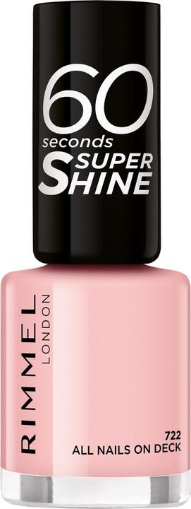 Rimmel London 60 SECONDS super shine #722-all nails on deck 8 ml (722, Farblack)