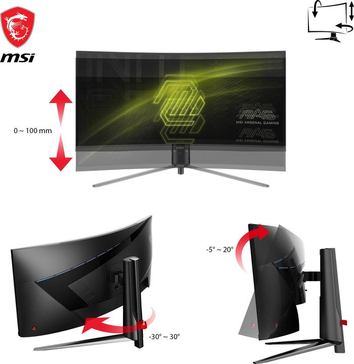 Actual product image MSI MAG 345CQRDE (3440 x 1440 pixels, 34")