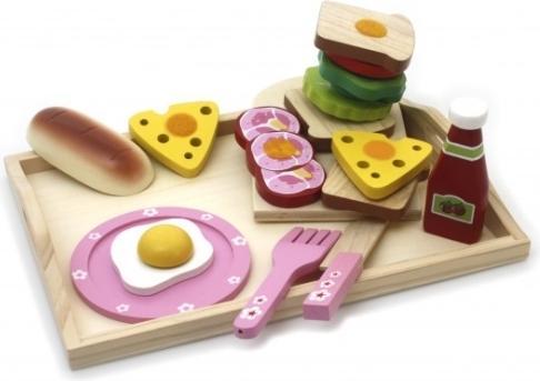 Produktbild Imagetoys Morgenmadsbakke i trae med tilbehør