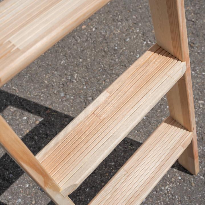 Produktbild Munk Stufen-Anlegeleiter Holz ohne Traverse 8 Stufen (Anlegeleiter, 219 cm)