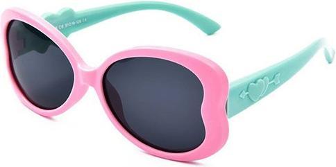 Bekos Kinder Sonnenbrille Herz Rosa / Mint Polarisiert