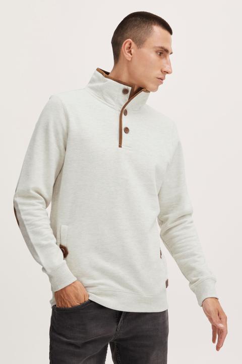 Actual product image Blend Achlias Men's Sweatshirt Sweat Shirt Jumper With High-Neck Buttons And Pockets (M)