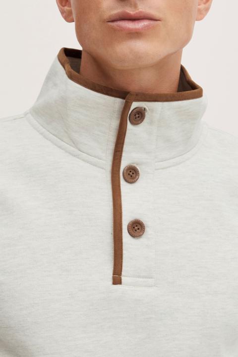 Actual product image Blend Achlias Men's Sweatshirt Sweat Shirt Jumper With High-Neck Buttons And Pockets (M)
