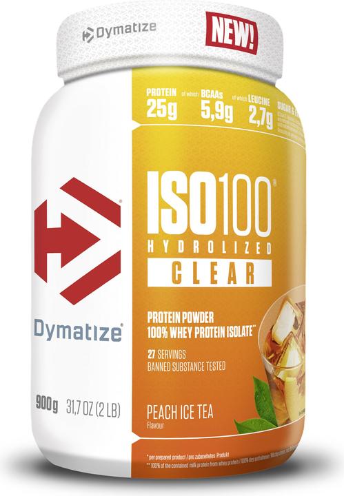 Actual product image Dymatize ISO100 Clear Whey (Peach Iced Tea, 1 pcs., 900 g)