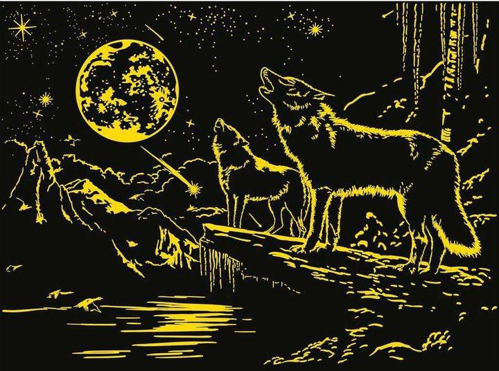 Actual product image Ravensburger Wolf in the northern lights (500 pieces)