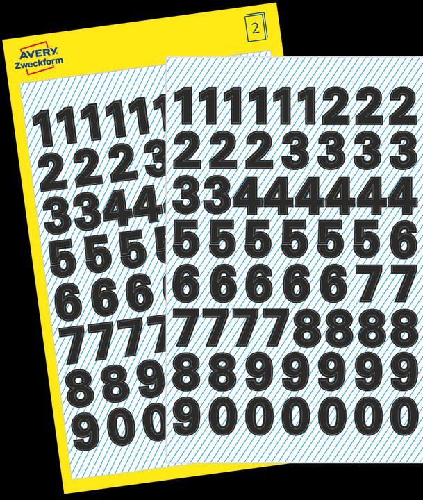 Immagine prodotto Z-Design Etichette Zahlen Medio Universale