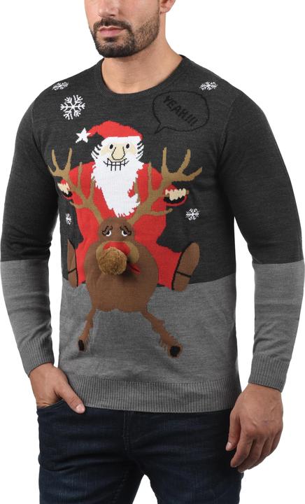 Actual product image Blend Rudolph Men's Christmas Jumper Knit Fun Pullover With Crew Neck (XXL)