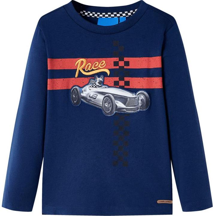 Produktbild VidaXL Kinder-Langarmshirt Marineblau 104,Material: 100 (104)