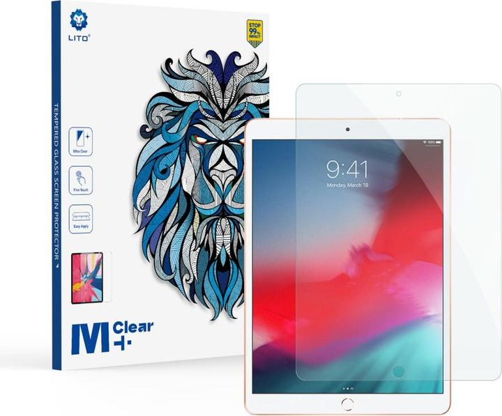 Actual product image Lito iPad Air 3 10.5/Pro 2 10.5 armoured glass - Transparent (1 Piece, iPad Pro 10.5 2017 (1. Gen))