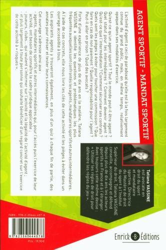 Actual product image Agent sportif : mandat sportif : guide juridique pratique (French, Vassine Tatiana, 2022)