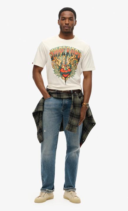 Immagine prodotto Superdry Lockeres T-Shirt mit Biker-Rock-Grafik (L)