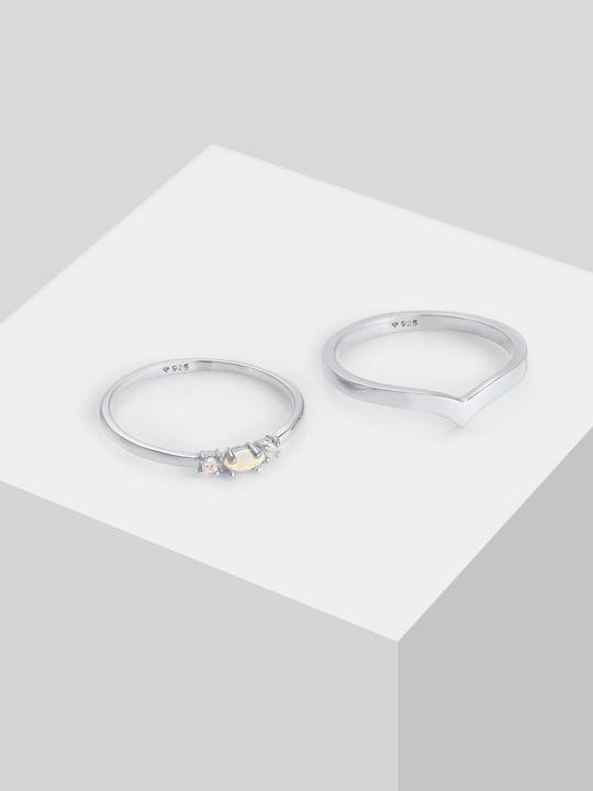 Produktbild Elli Set Marquise Opal V-Form mit Zirkonia Kristallen (52, 925 Silber)