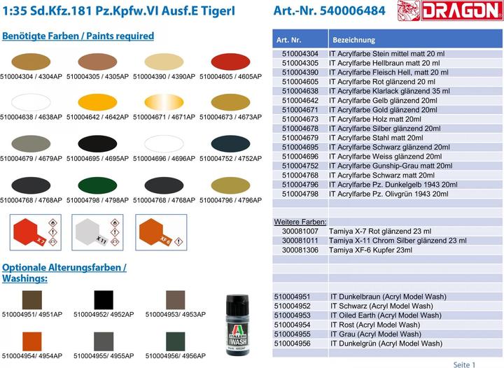 Produktbild 1:35 Sd.Kfz.181 Pz.Kpfw.VI Ausf.E TigerI
