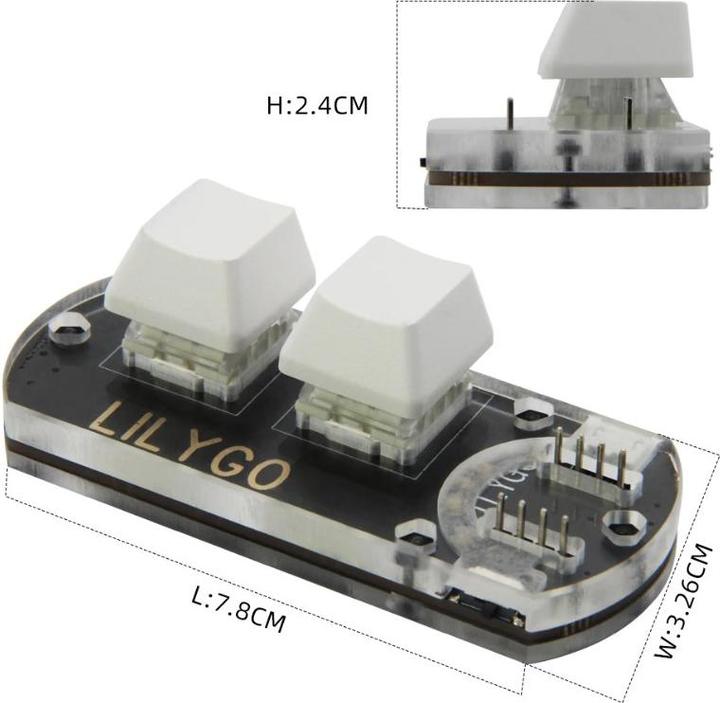 Produktbild Lilygo T-Encoder Shield V1.0 2-Key Makro Pad