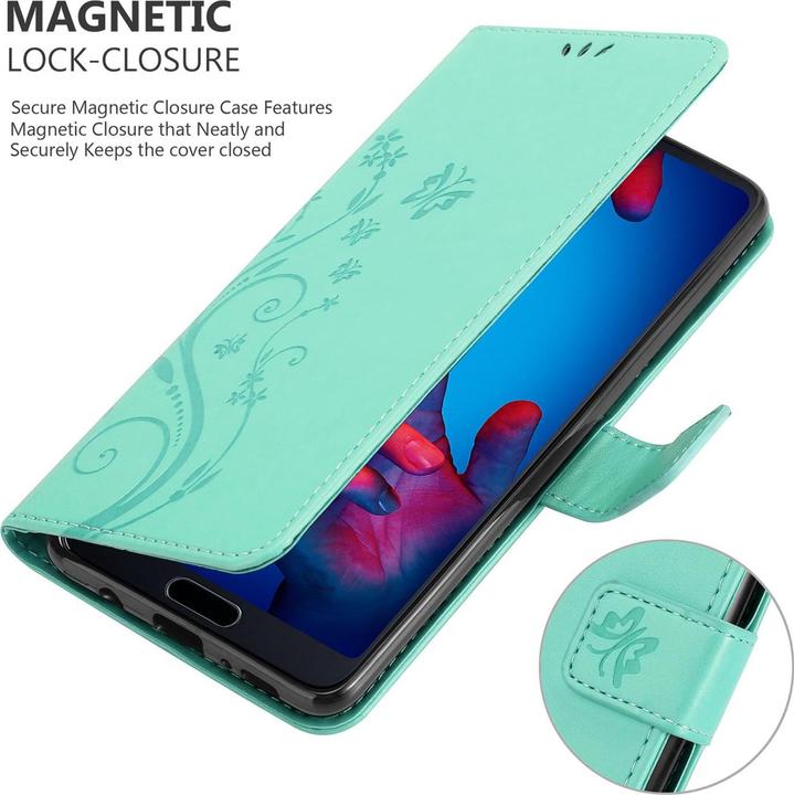 Productafbeelding Cadorabo Bloemen Boekomslag (Huawei P20)