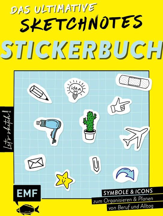 Image du produit Dessinez! L'ultime livre d'autocollants de sketchnotes - Plus de 600 autocollants : symboles et