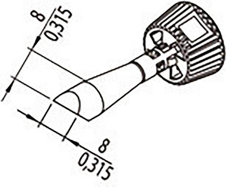 Produktbild 0142CDLF80A/SB Lötspitze Spitzen-Grösse 8 mm Inhalt 1 St. (Lötkolben)