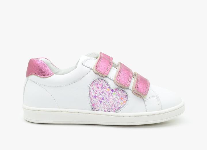 Produktbild Benjie Montreux velcro Kinder Weiss Glitter fuchsia (33)