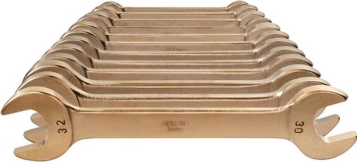 Produktbild Endres Tools Doppelmaulschlüsselsatz 12-teilig SW6-32 mm Aluminium-Mehrstoff-Bronze funkenfrei (32 mm)