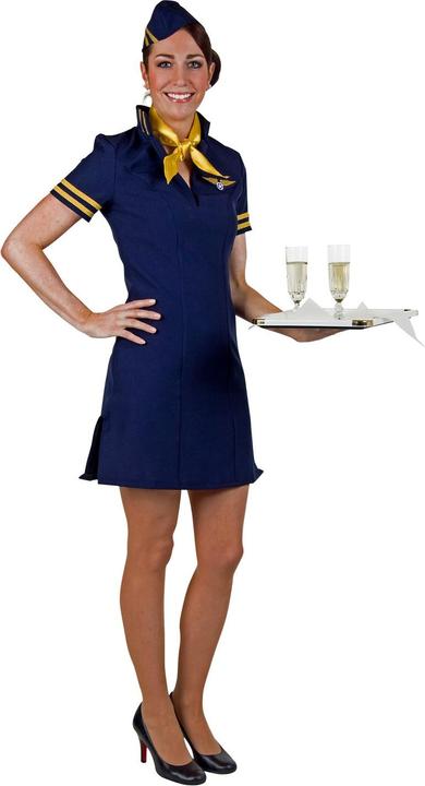 Image du produit Festartikel Müller Costume d'hôtesse de l'air : robe, casquette, foulard (42, 43, 44)