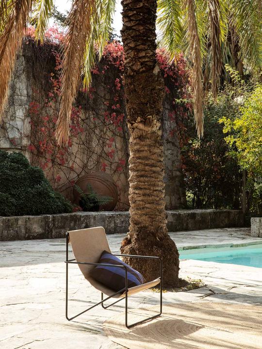 Image du produit Ferm Living Housses de coussins avec remplissage GRAND Ã carreaux bleu (50 x 50 cm)
