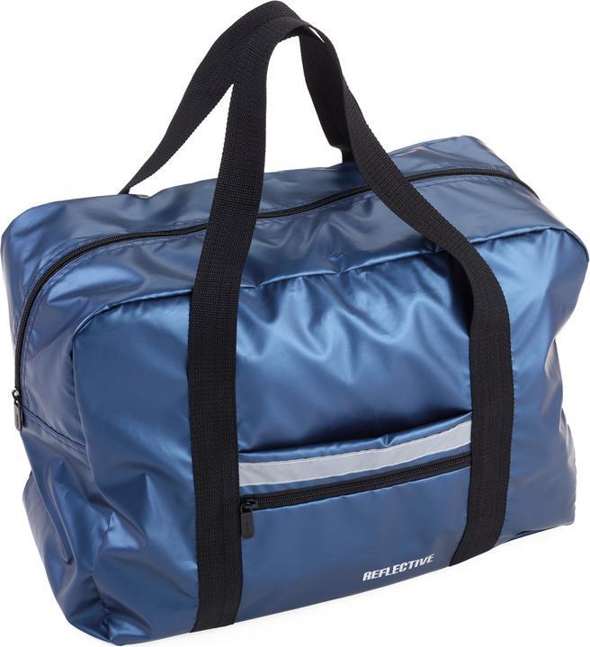 Produktbild Troika TRAVEL PACK REFLECTIVE Reisetasche faltbar, glänzend blau/grau (24 l)