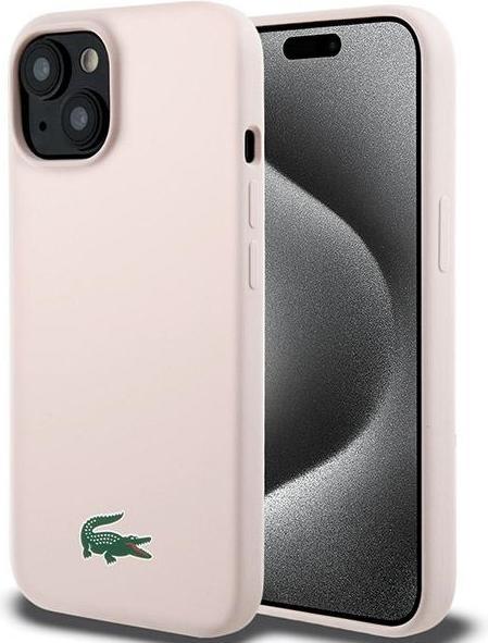 Produktbild Lacoste LCHMP15SSLOI iPhone 15 / 14 / 13 6.1" różowy/pink hardcase Silicone MagSafe (Apple iPhone 15)