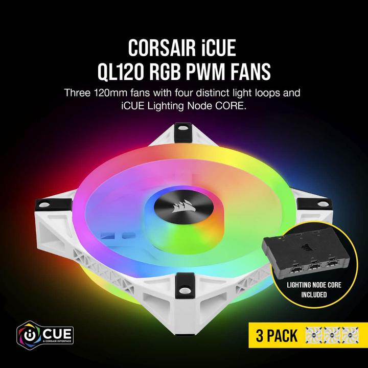 Productafbeelding Corsair iCUE QL120 RGB (120 mm, 3 x)