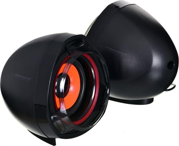 Actual product image Esperanza EP141 USB 2.0 speaker system 5 W channels Black Orange