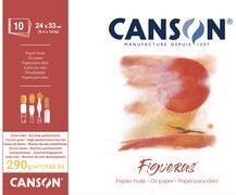 Image du produit Canson Bloc de papier à dessin "Figueras", 210 x 297 mm, 290 g/m² 10 feuilles, structure en lin, sur le (A4)
