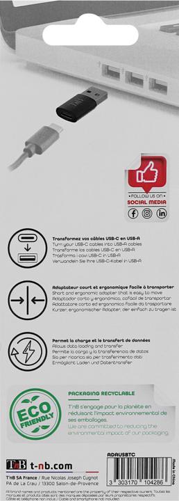 Immagine prodotto T'nB Adattatore USB-A/USB-C (USB 3.0)
