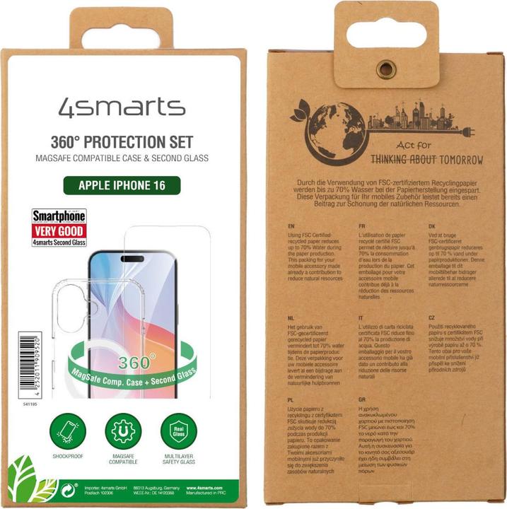 Produktbild 4smarts 360° Premium Protection Set (1 Stück, Apple iPhone 16)