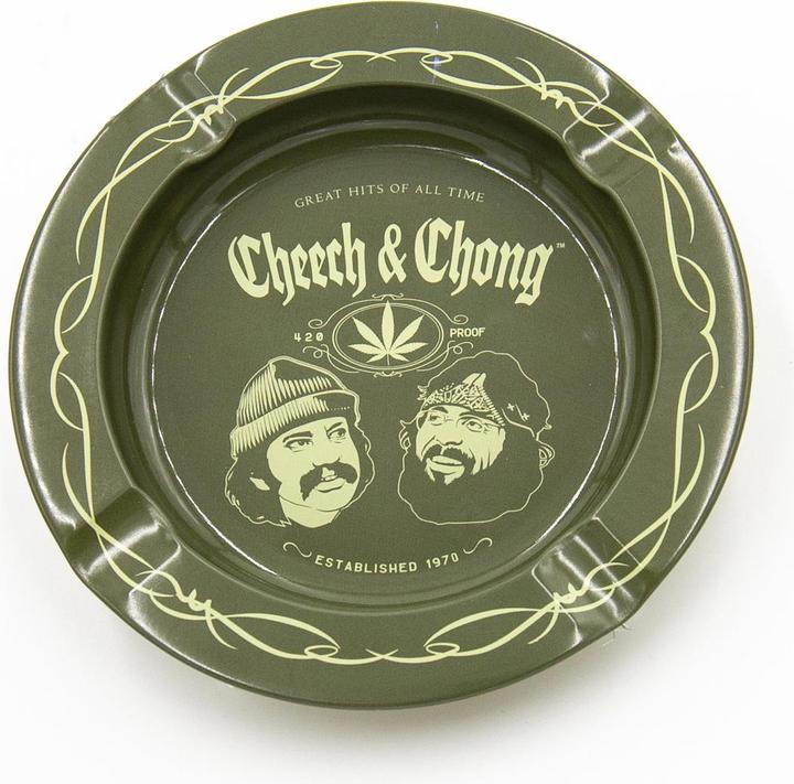 Actual product image G-Rollz Metal Tin Ashtray Cheech and Chong II Greatest Hits